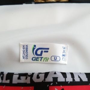 Black, gray & red active leggings (capri length)